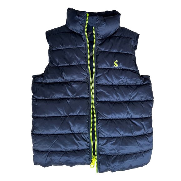 Joules Boys Flip it Reversible Navy Lightning Vest Size 4 - Picture 1 of 7